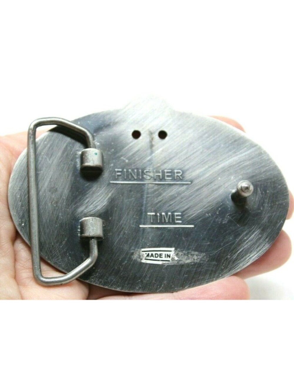 Monster Half Marathon Finisher Belt Buckle Skull Design Metal Oval #D-4 - Picture 5 of 7